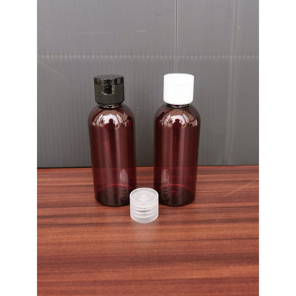 Botol PET 60ml 60 ml FLIPTOP BENING HITAM PUTIH BODY PUTIH SUSU COKELAT COKLAT AMBER HITAM BLACK