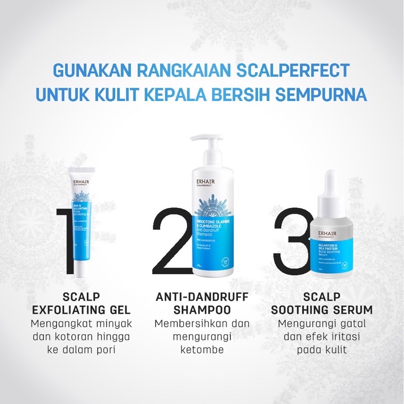 Erhair ScaLPerfect Series ( Erhair Scalp Perfect Exfoliating Gel, Soothing Serum, Scalp Perfect Care