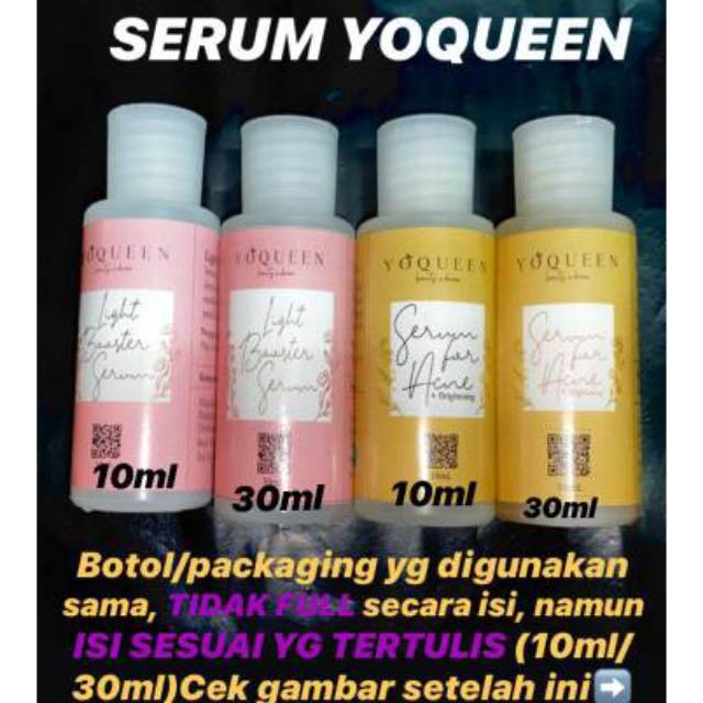 PACKAGING SEMENTARA || 10ml LIGHT BOOSTER | ACNE + BRIGHTENING SERUM Yoqueenbeauty Yoqueen Beauty S
