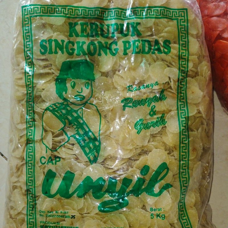 Kerupuk Krupuk Singkong Mentah Pedas Cap Unyil Makanan Ringan Renyah Gurih Makanan Pedas Cemilan Sin