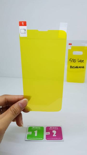 Anti Gores Plastik Samsung S10E 5.8&quot; Anti Shock Samsung S10 Lite G970 FULL COVER SET DEPAN BELAKANG