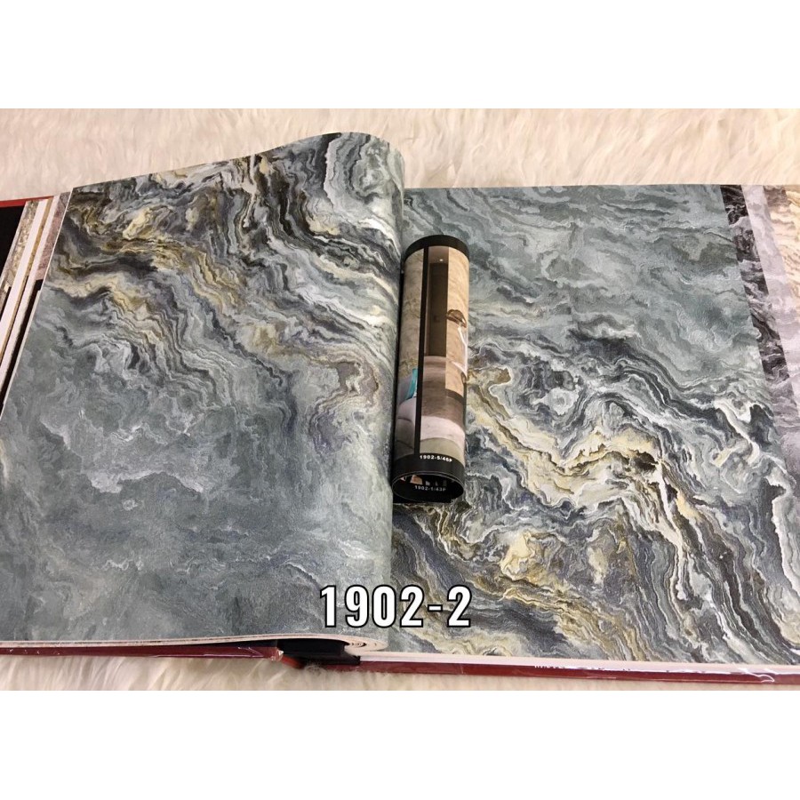 WALLPAPER DINDING 3D MOTIF BATU GRANIT MARMER ABSTRAK INT GLORY