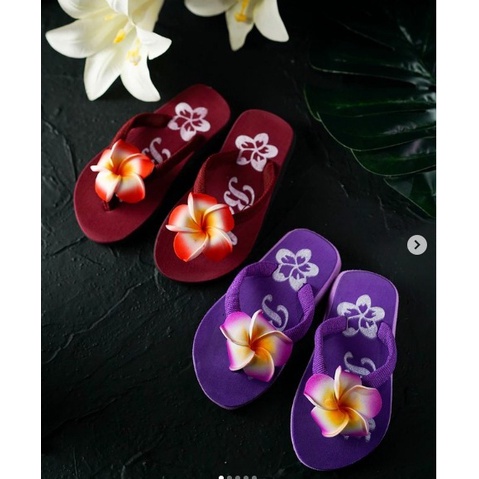 SANDAL BUNGA JEPUN BALI/ SANDAL MOTE BUNGA/ SANDAL JEPIT BALI