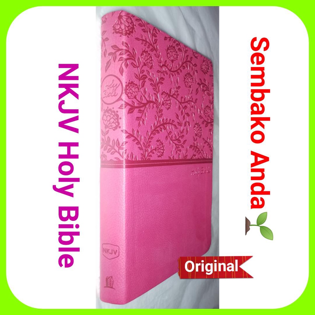 A) NKJV Holy Bible. Huruf lebih BESAR. New King James Version. Alkitab bahasa Inggris. VTR.