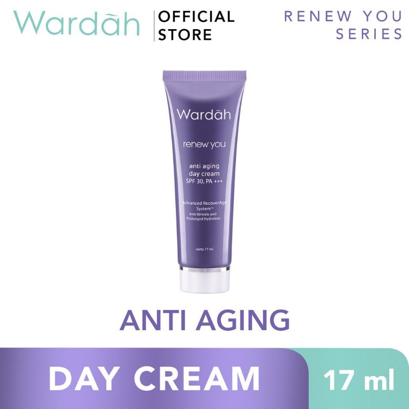 Wardah Renew You Series Anti Aging I Paket Anti Aging Anti Keriput Day Night Cream Facial Wash Serum Kemasan Baru