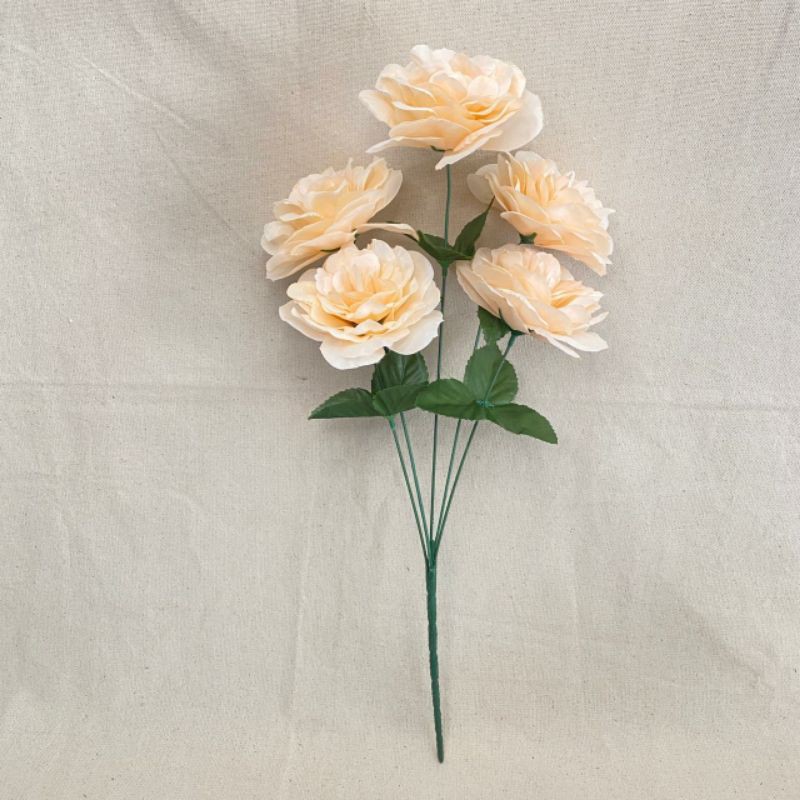 Bunga Artificial Gardenia Tropis X5 (satuan) Bunga Artificial / Bunga Plastik / Bunga Dekorasi-Peach