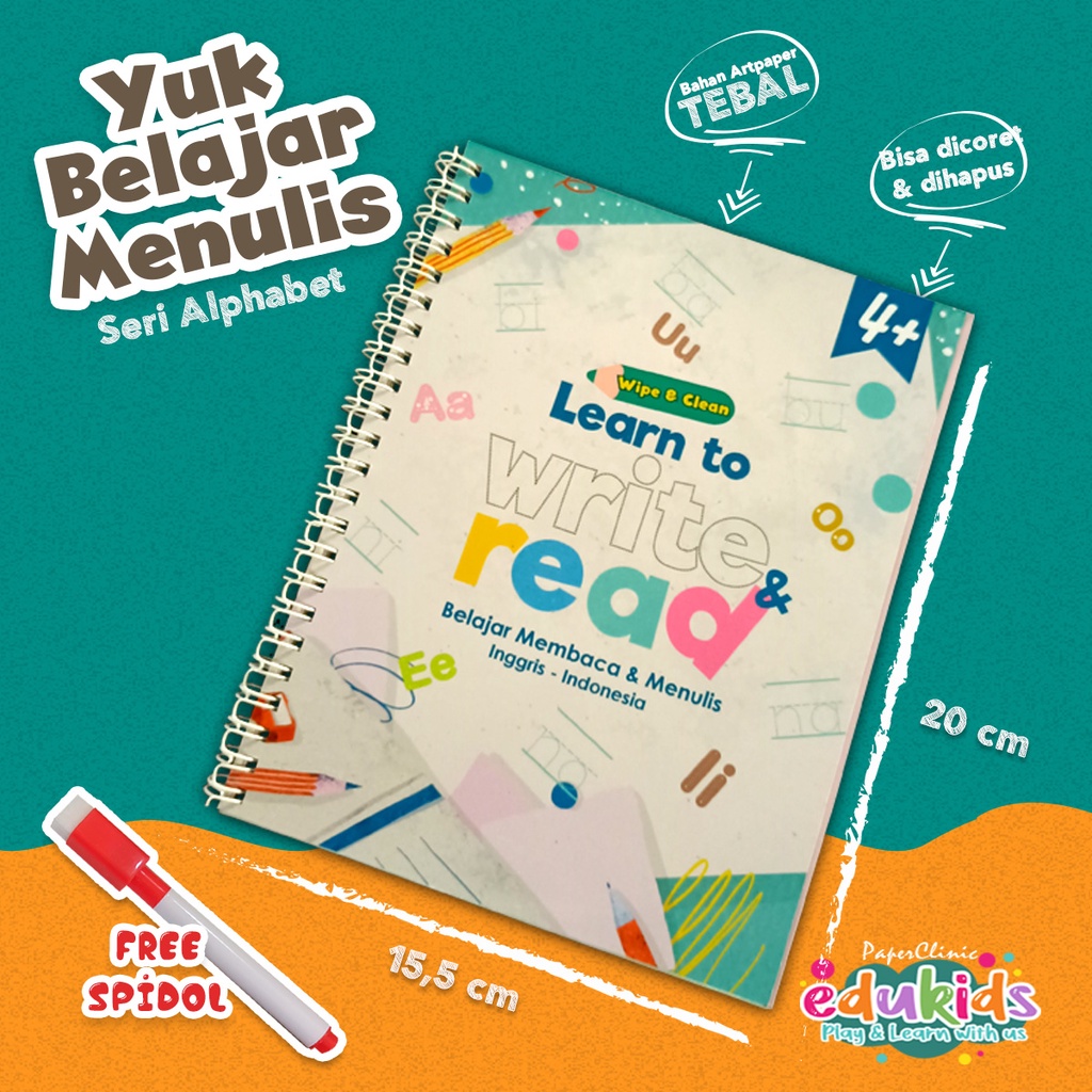 Jual Buku Belajar Menulis Alphabet / Huruf / Kosakata / Membaca A5 ...