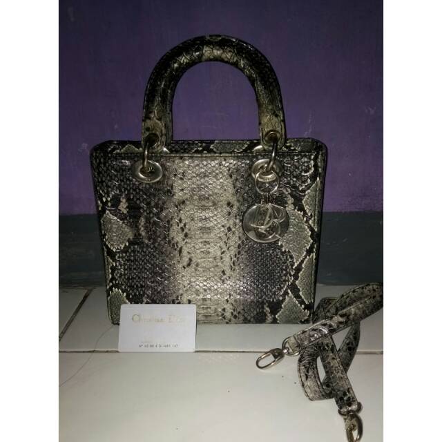 preloved tas Dior lady snake