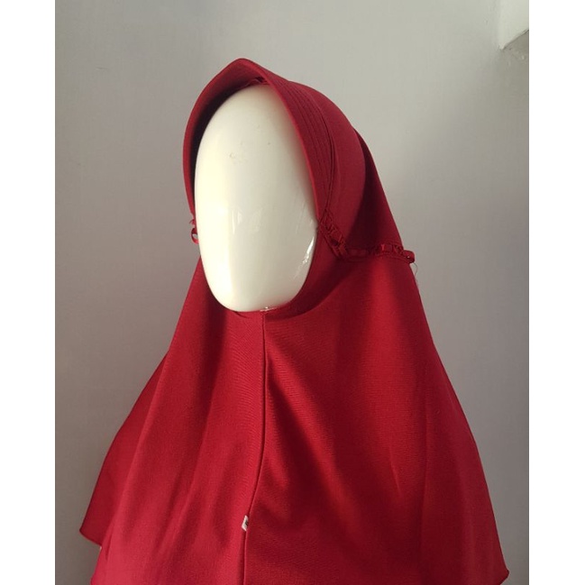 JILBAB ROBBANI KW MERAH/JILBAB ANAK SEKOLAH MERAH/JILBAB KAOS MERAH/JILBAB INATAN MERAH