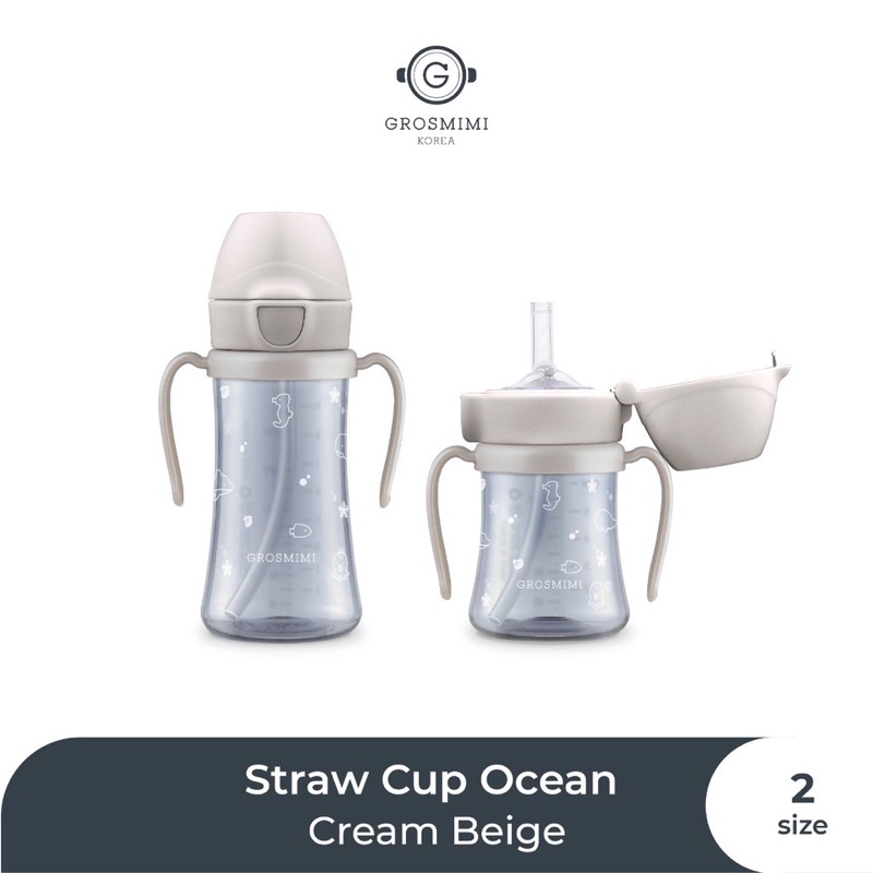 Grosmimi Straw Cup PPSU Ocean &amp; Space 200ml / 300ml