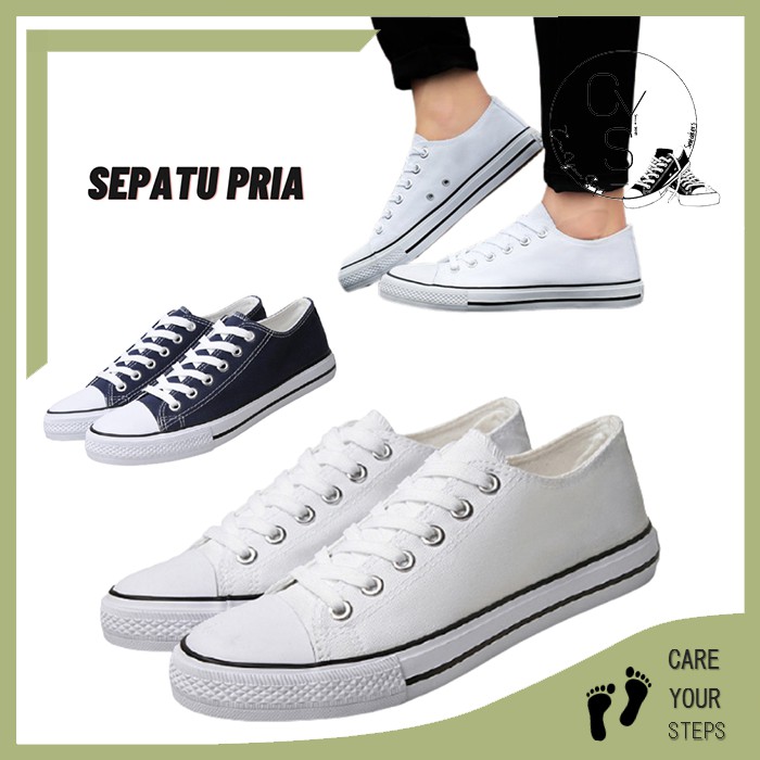 CYS Sepatu Sneakers Pria Sepatu Kasual Kanvas Korea Style Sepatu Sekolah Cowok SPT 06