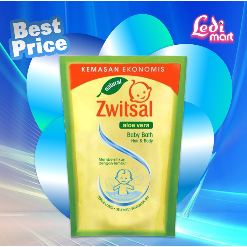 ORIGINAL Zwitsal Natural Aloe Vera Hair And Body 2 In 1 450ml / Sabun Shampo Bayi / LEDI MART