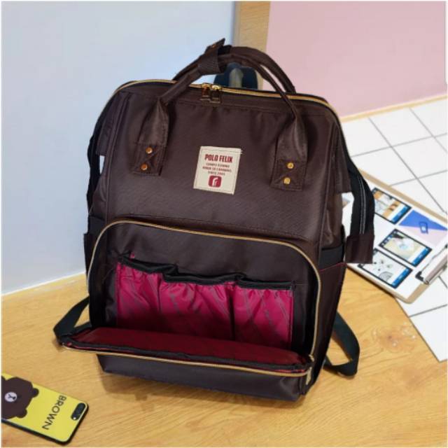 Tas ransel versi terbaru ada port usb/ Tas Bayi 2in1 / Anello Diaper Bag / Tas Perlengkapan Bayi