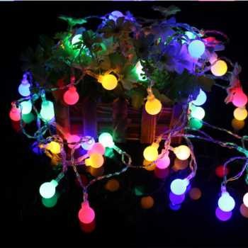 (COD) MUQGEW Lampu Hias Sperical Light String Portable Import