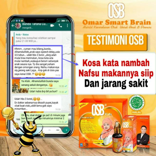 OSB Kids Vitamin Otak Anak Syrup Meningkatkan Nafsu Makan Mengatasi Speech Delay Autis Hyperaktif