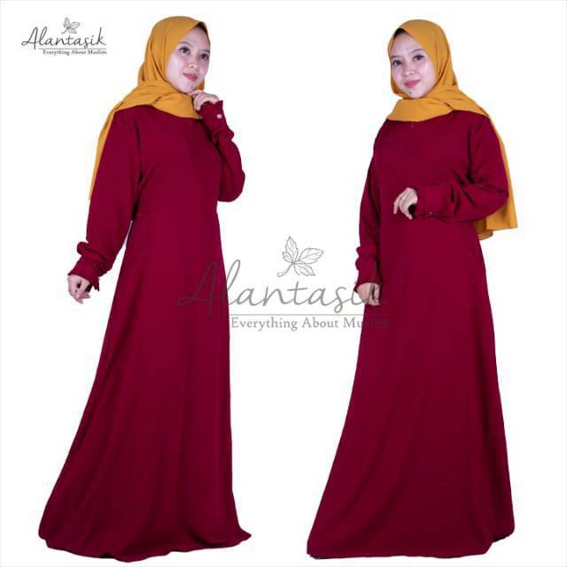 Alantasik - gamis wolfis / gamis junbo dewasa / gamis polos R.22/ GR.6