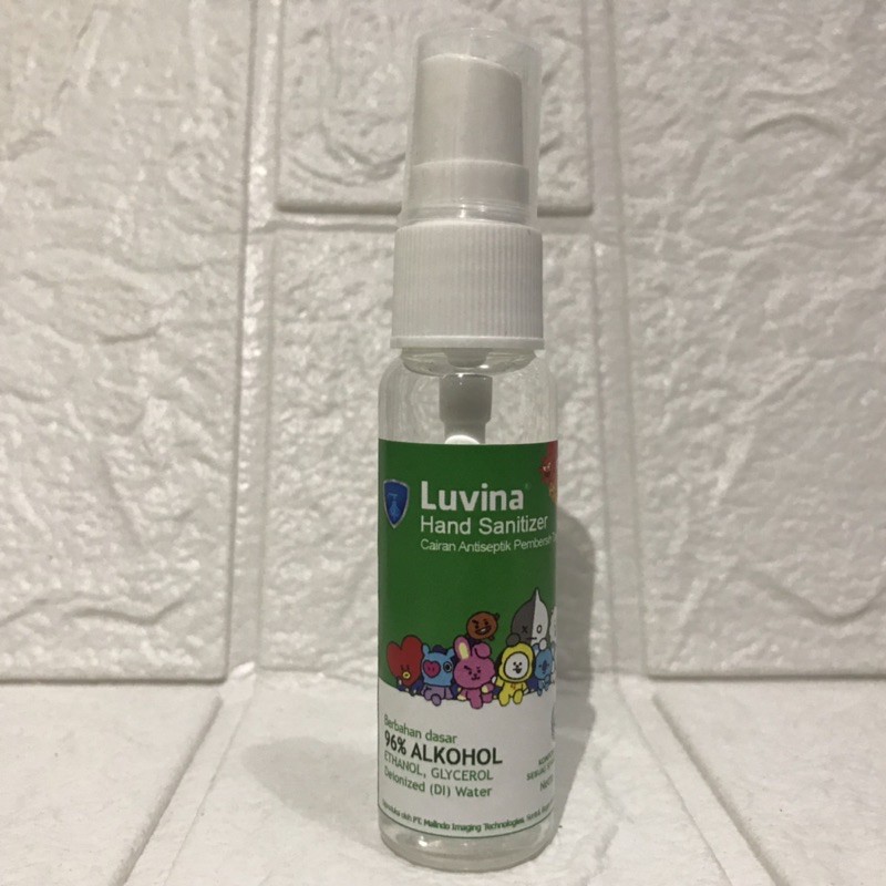 Luvina Hand Sanitizer BTS 30 ml - Antiseptik Cair 30ml - Karakter BT21