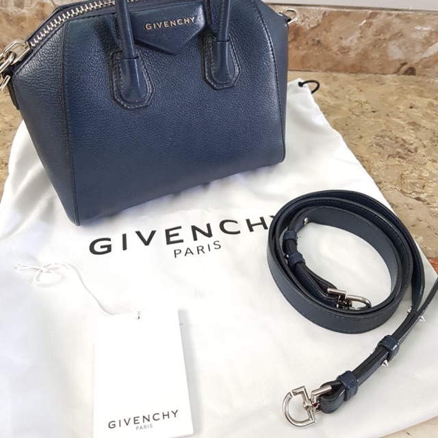 Givenchy Antigona Mini Navy Blue Original ( Preloved )