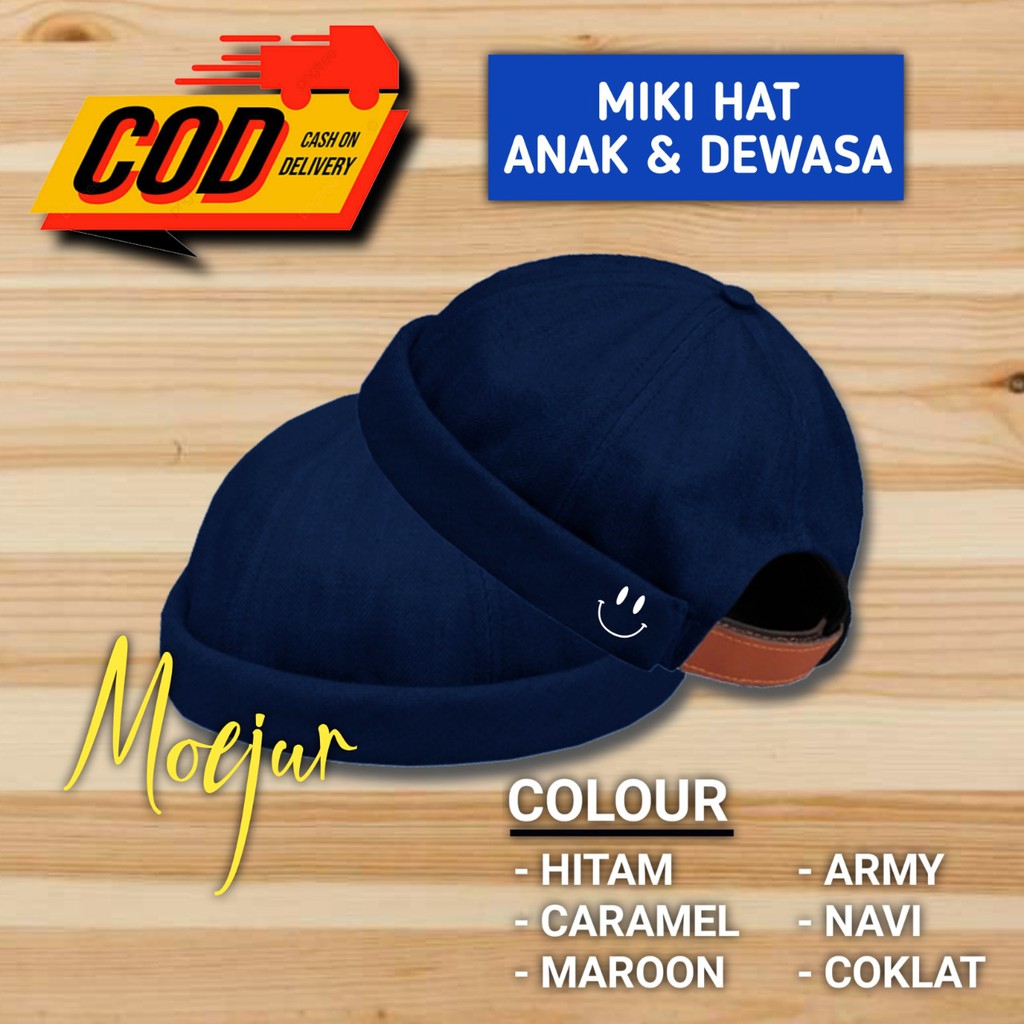 Topi Pria Dewasa Peci Miki Hat Smile Kualitas Import / Topi / Peci / Topi Pria / Miki hat