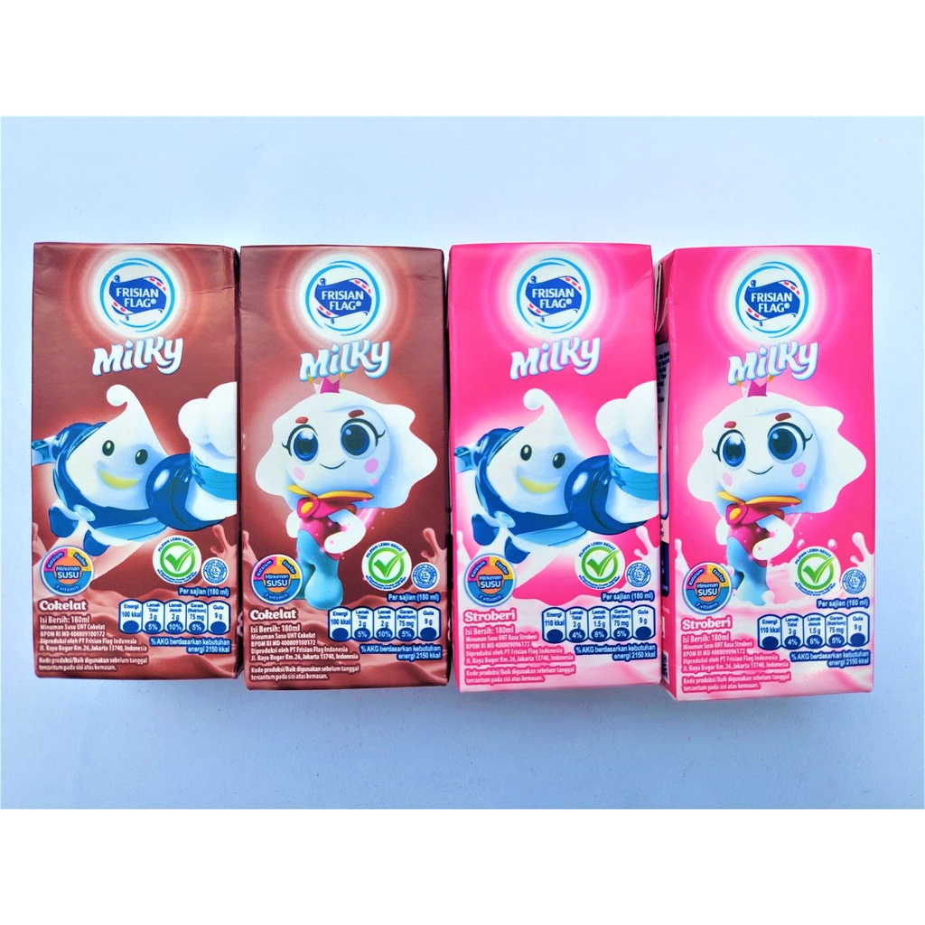 

Frisian Flag UHT Milky 180 ml / Susu Bendera Milky / Frisian Flag UHT Zuzhu / Susu Bendera UHT