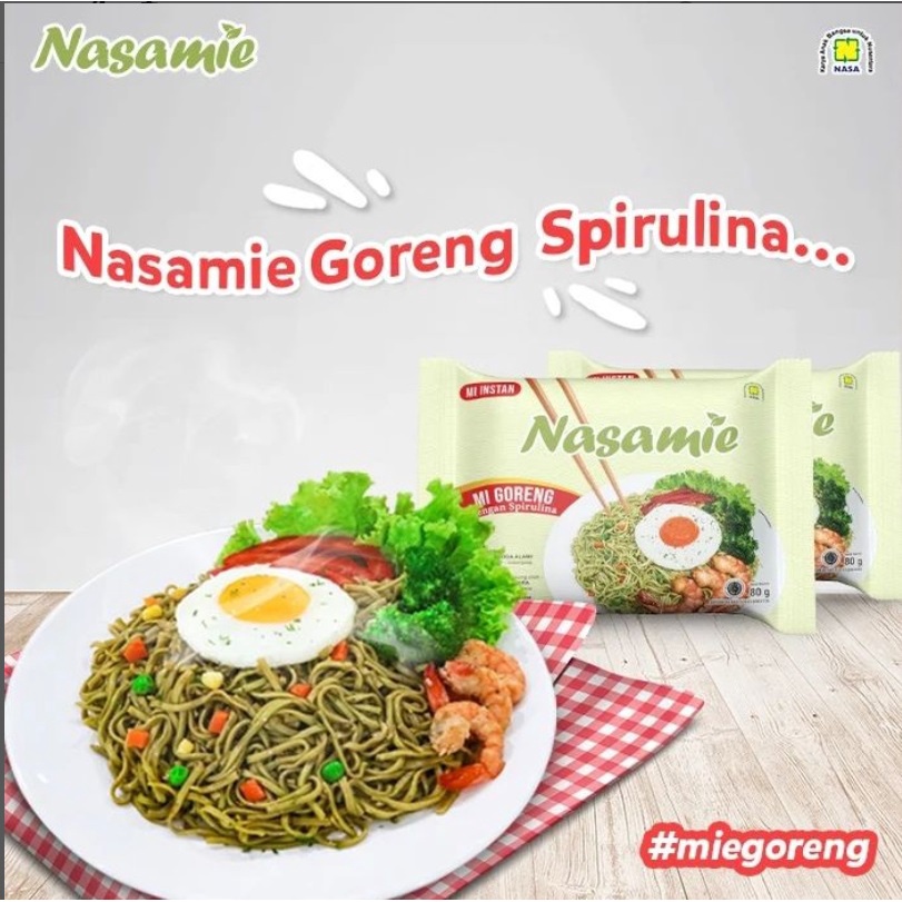 

[1pack = Isi 5] Mie Instan Nasamie Goreng Mie Hijau Spirulina Makanan Instan Makanan Mie Instan Indomie Goreng Mie Indomie Best Wok Mie Goreng Pop Mie Makanan Korea