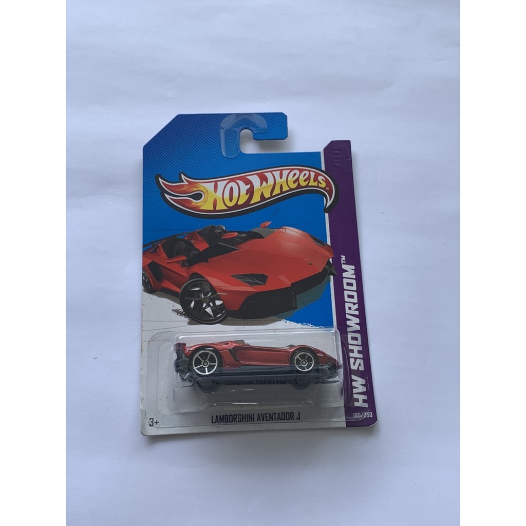 HOT WHEELS HOTWHEELS LAMBORGHINI AVENTADOR J MERAH  DIECAST MOBIL MOBILAN ANAK MURAH LANGKA ORIGINAL