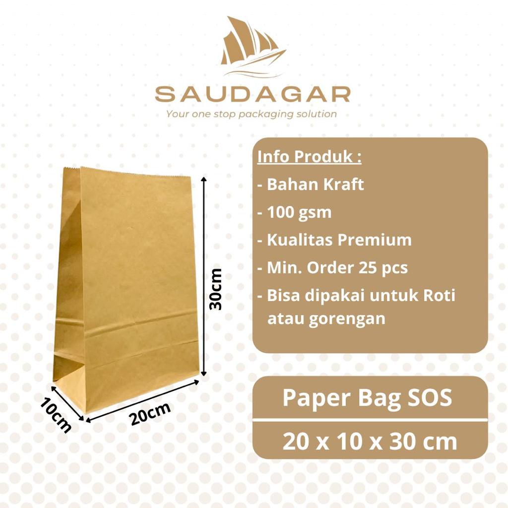 Kantong kertas makanan / roti / food paper bag SOS