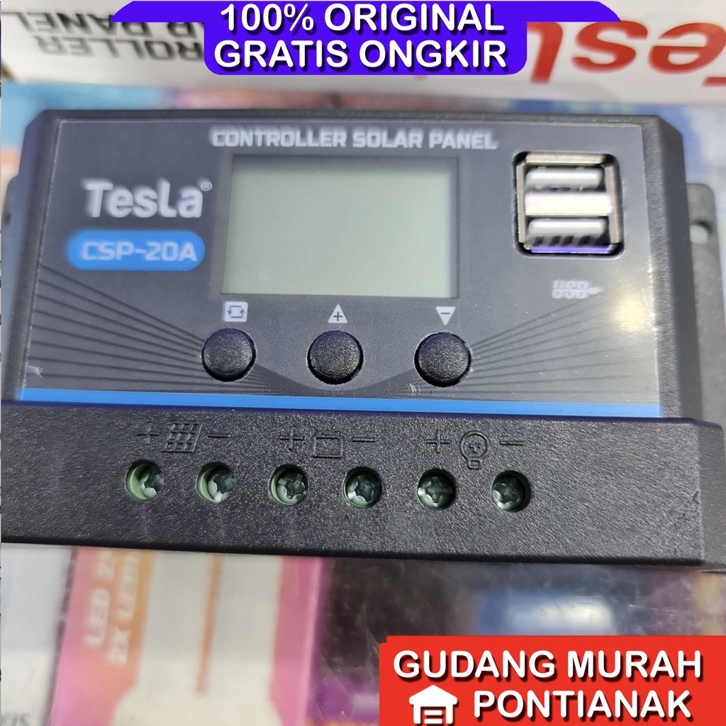 Controller 20A Panel Surya Sollar Charger Controler kontrol pengecas aki KLOP