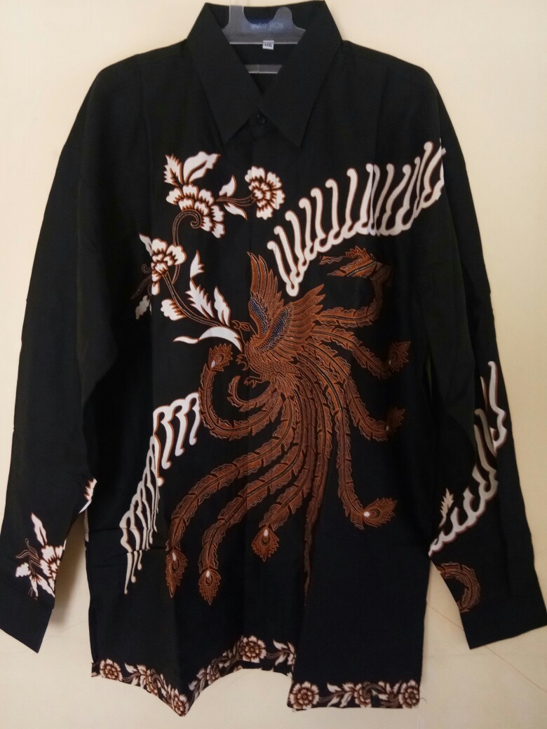 Hem Bambu Sogan Kemeja Batik Pria Lengan Panjang Full Furing Katun Sragen Solo Baju Murah Jumbo Xxl