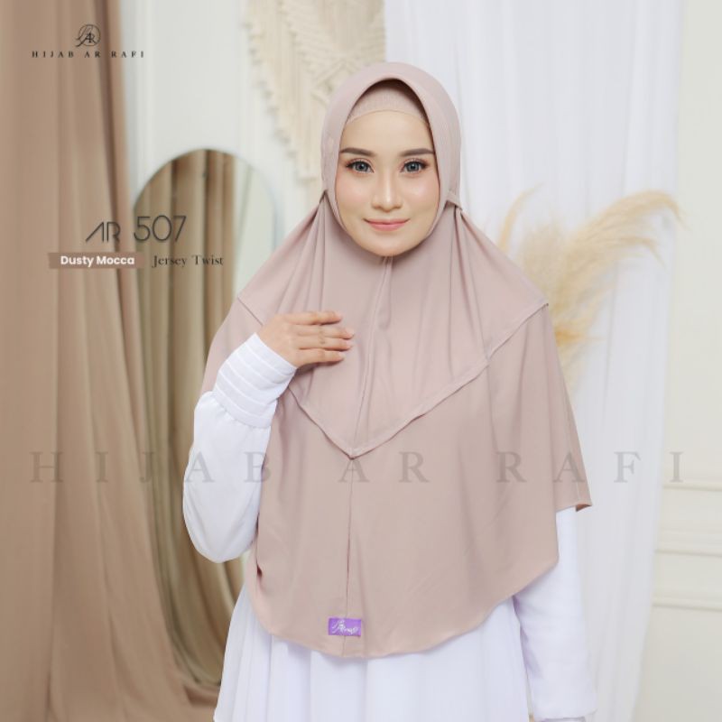Jilbab Instan Terbaru Arrafi kode AR 507 bahan stella Adem Bergo Maryam Tali
