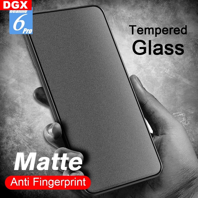 Pelindung Layar Tempered Glass Matte ant-fingerprint untuk Realme 6 Pro