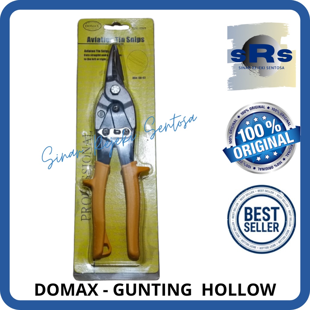 DOMAX - GUNTING HOLLOW/GUNTING BAJA RINGAN/GUNTING SENG 10"