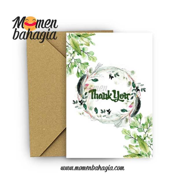 

Kartu Ucapan Terima Kasih Thank You Card + Amplop 005