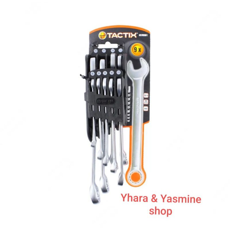 Tactix Kunci Ring Pas 6-19 Mm 9 Pcs
