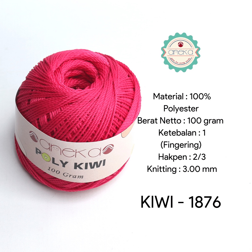 Benang Rajut Poli / Poly Kiwi Yarn - PREMIUM - 1876