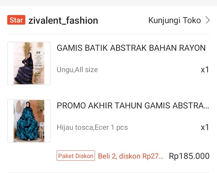 Gamis Batik Abstrak Bahan Rayon