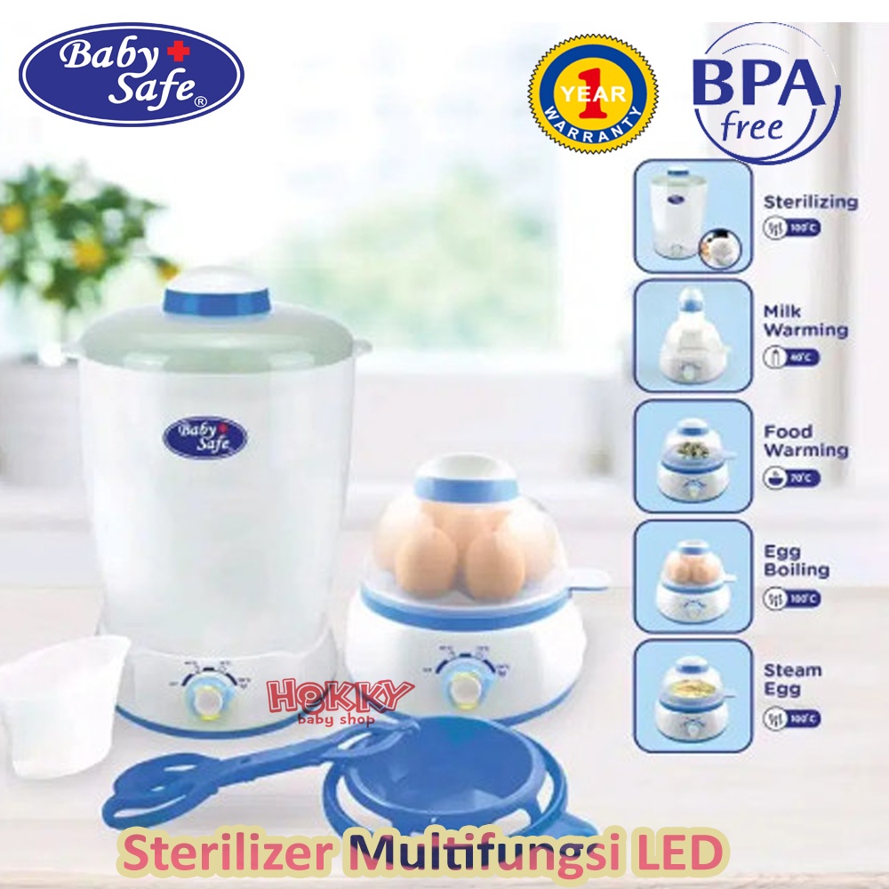 Baby Safe Sterilizer Multifungsi dengan LED Steril Botol Multi Fungsi