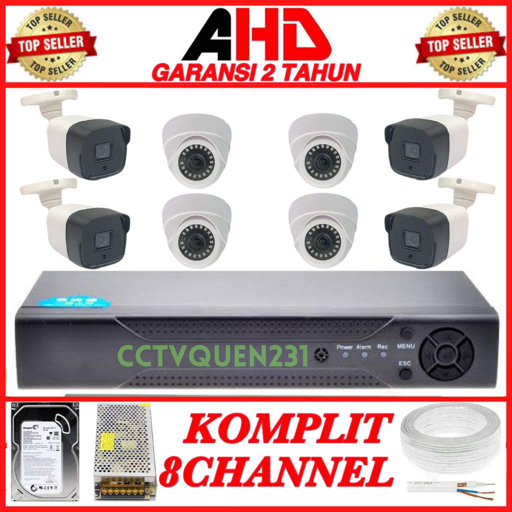 Peralatan CCTV 8 Kamera Untuk Keamanan Rumah Anda