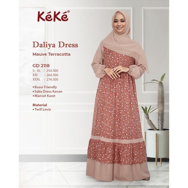 DALIYA DRESS GD 2118 | GAMIS DEWASA BY KEKE TERBARU 2022 | GAMIS TERMURAH