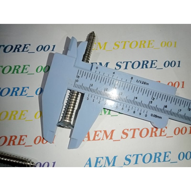 sekrup jf 6.3mm x 75mm (7.5cm) stainless 304 THE A2-70