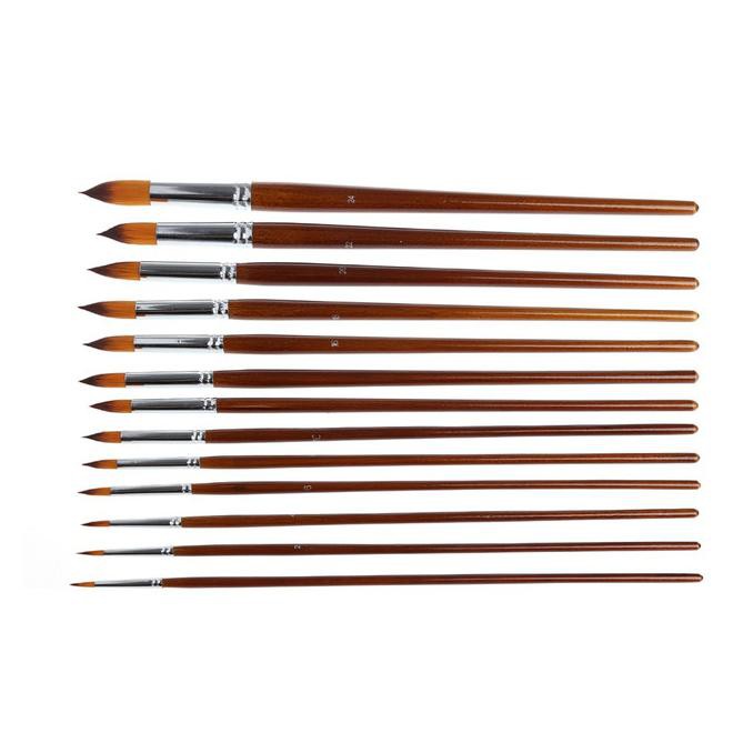 

Terbaru! 13Pcs / Set Kuas Cat Air Bahan Nilon Untuk Melukis / Menggambar Terpercaya