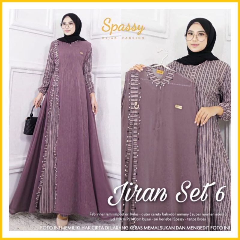 PASTI ORI - JIRAN SET 6 BY SPASSY - GAMIS SPASSY TERBARU ORIGINAL - GAMIS LD 110 CM