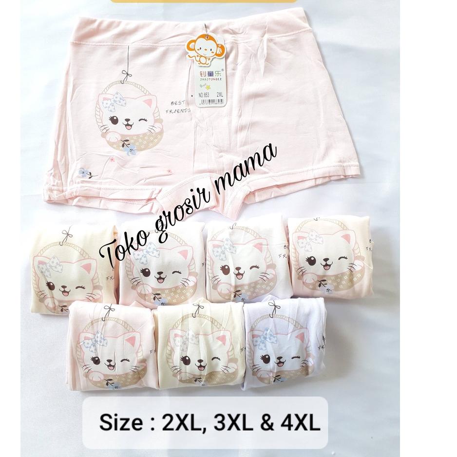 Promo CD celana dalam boxer anak perempuan cewek / CD boxer anak cewek size 2XL-3XL-4XL / BOXER ANAK