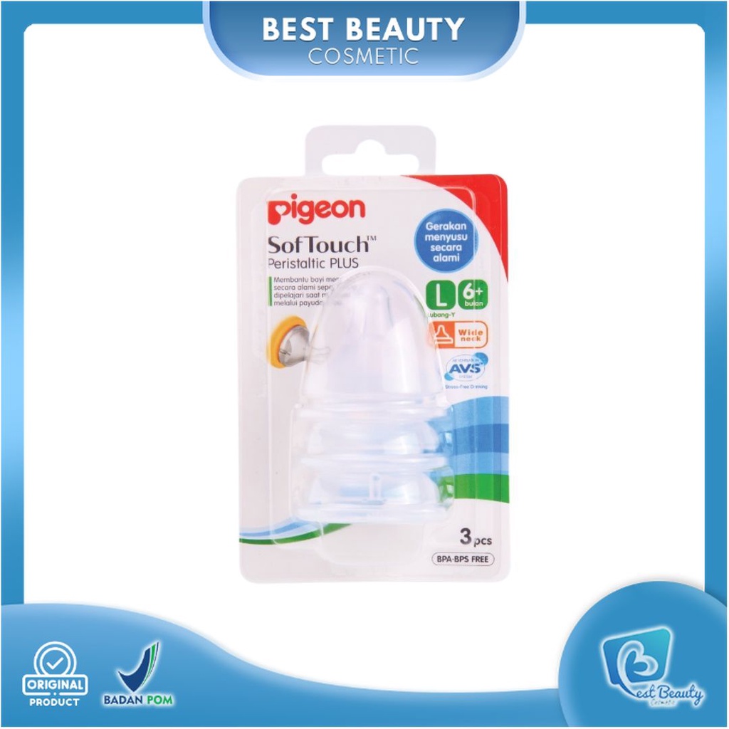 ★ BB ★  PIGEON Dot Peristaltic Plus 3 Nipple Blister - Soft Touch | Dot Bayi