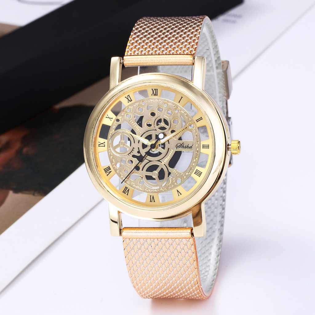 PROMO SUPER DISKON!! Jam Tangan Pria Wanita Strap Stainless Steel Romawi Casual Watch / Watch Unisex Soft Mesh Belt