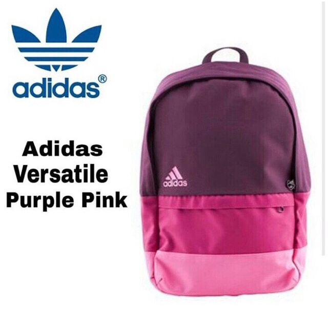 Tas Punggung Wanita LAPTOP ADIDAS PURPLE PINK WANITA traveling sekolah multifungsi U7I1 TERMURAH BIS