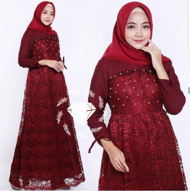 baju gamis remaja terbaru 2022 lebaran kekinian pesta Mr maxy jenifer /Baju Gamis Syari Muslim Bruka