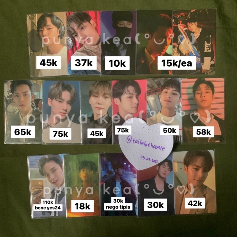 Seventeen Photocard Mingyu Seungkwan Memories Carat Land Attaca Carat Ver Hanggarae You Made My Dawn