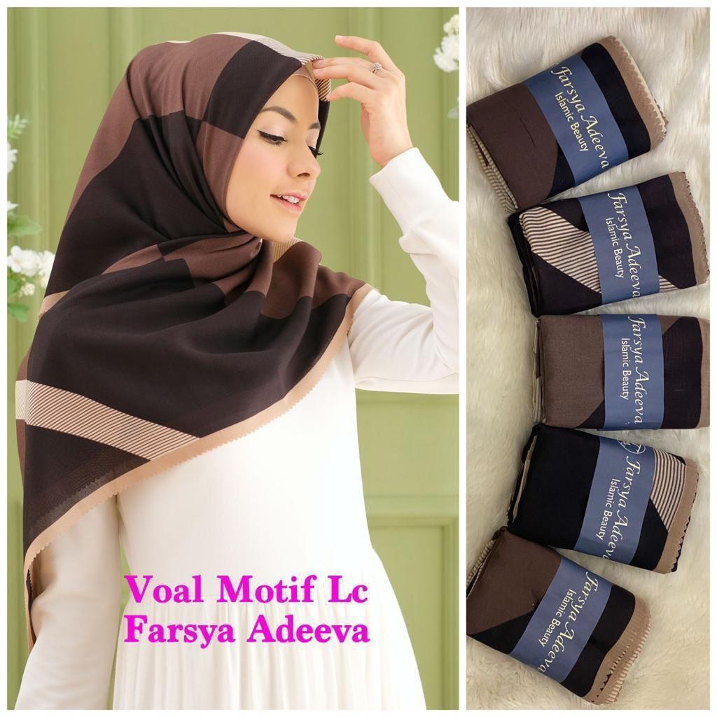 hijab segi empat motif Farsya Adeeva