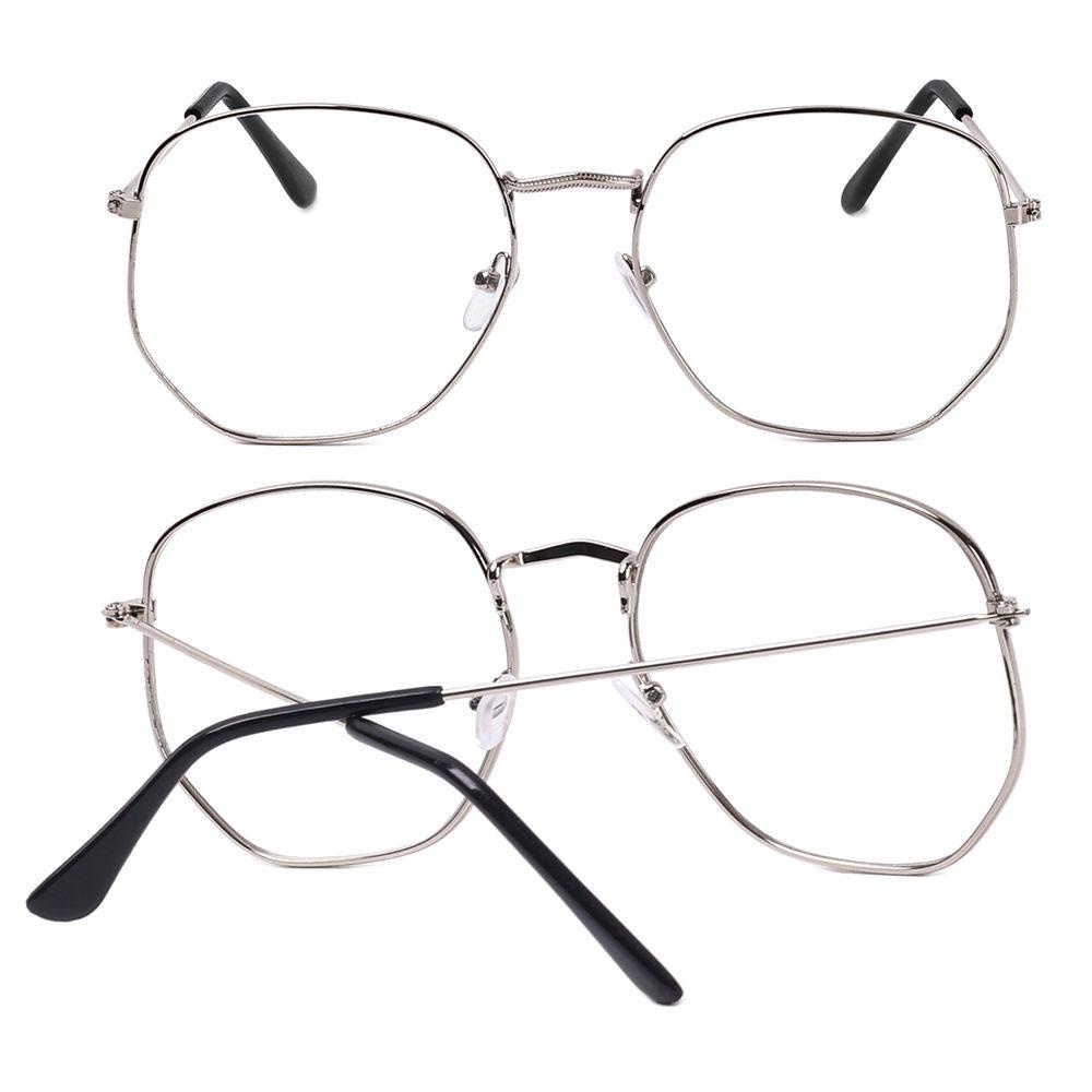 Kacamata Logam Populer Vintage Portable Vision Care Oversized Optical Glasses